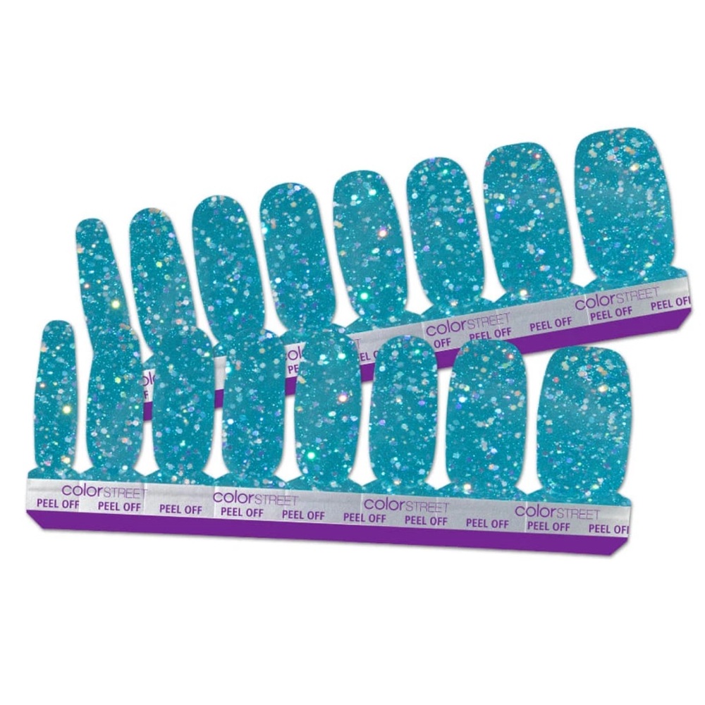 *Retired* Color Street: Caribbean Dream | Ocean Blue Glitter Summer Beach Water - Picture 9 of 9